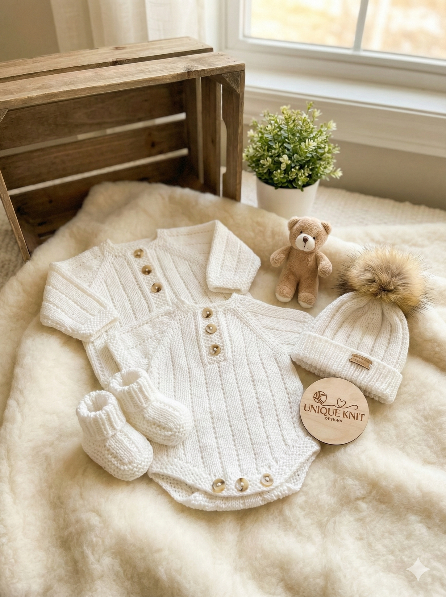 "Cotton ” Multi-piece Knitting pattern for Reborn doll 16 -22” or 0-3 Month Old Baby