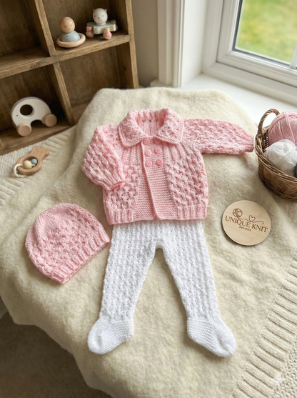 "Jelly Bean” 3 piece set Knitting pattern for Reborn doll 16 -22” or 0-3 Month Old Baby