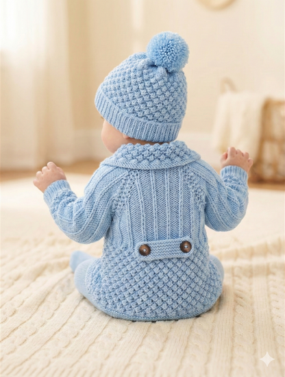 "Enchanted” 3 Piece Coat Set Knitting pattern for Reborn doll 16-22” or 0-3 Month Old Baby