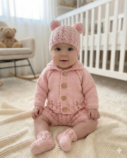 "Barley” 4 Piece Set Knitting pattern for Reborn doll 16-22” or 0-3 Month Old Baby