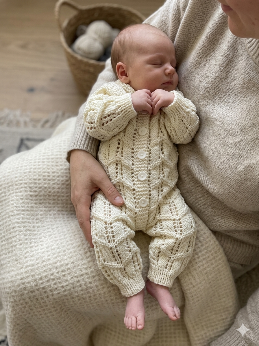 "Amari” Multi-piece Knitting pattern for Reborn doll 16 -22” or 0-3 Month Old Baby