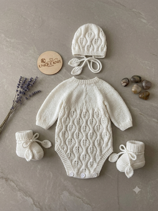 "Eden” 3 Piece Knitting pattern set for Reborn doll 16-22” or 0-3 Month Old Baby