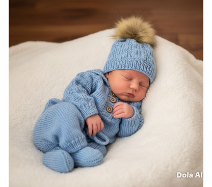 "Dubai” 4 Piece Knitting pattern set for Reborn doll 16 -22” or 0-3 Month Old Baby