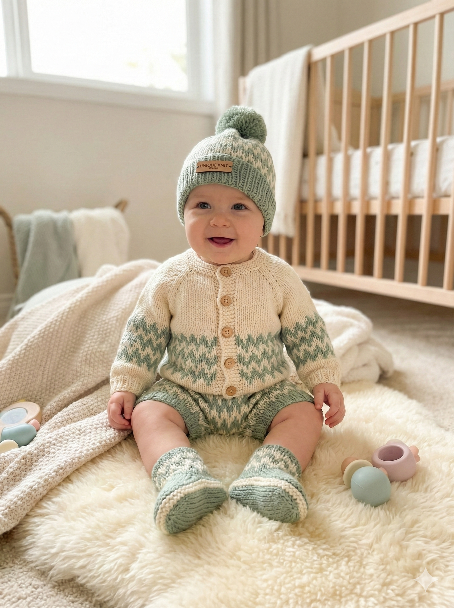 "Zingara” 4 Piece Knitting pattern set for Reborn doll 16 -22” or 0-3 Month Old Baby