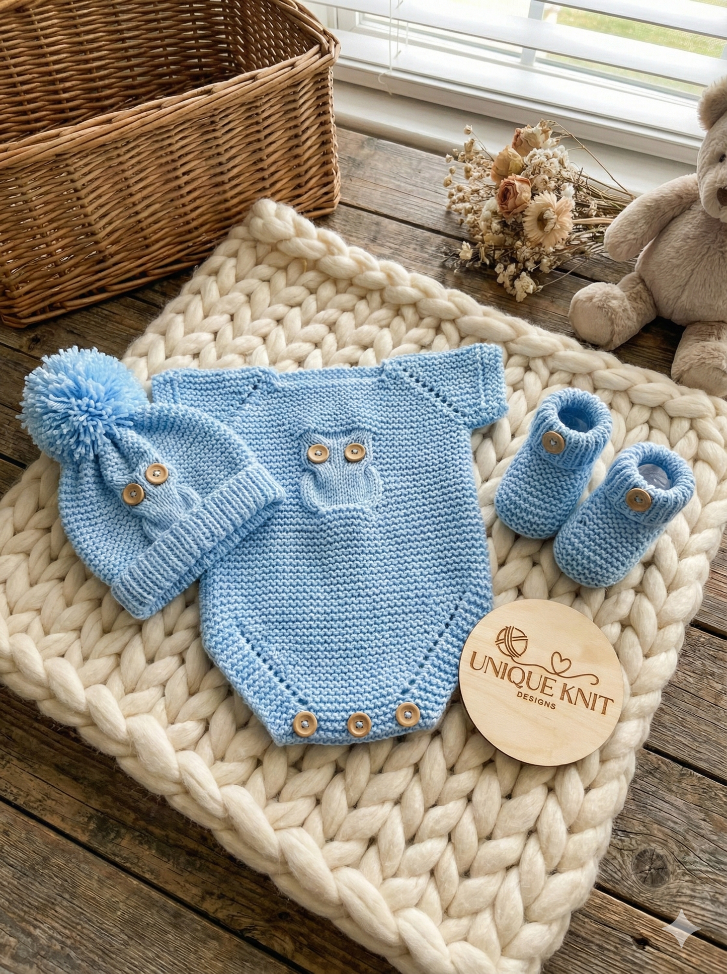 "Buttercup ” Romper Knitting pattern for Reborn doll 16 -22” or 0-3 Mth Old Baby