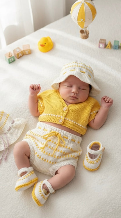 "Brook” 5 piece knitting pattern set for a reborn doll 16 -22” or 0-3 Month Old Baby