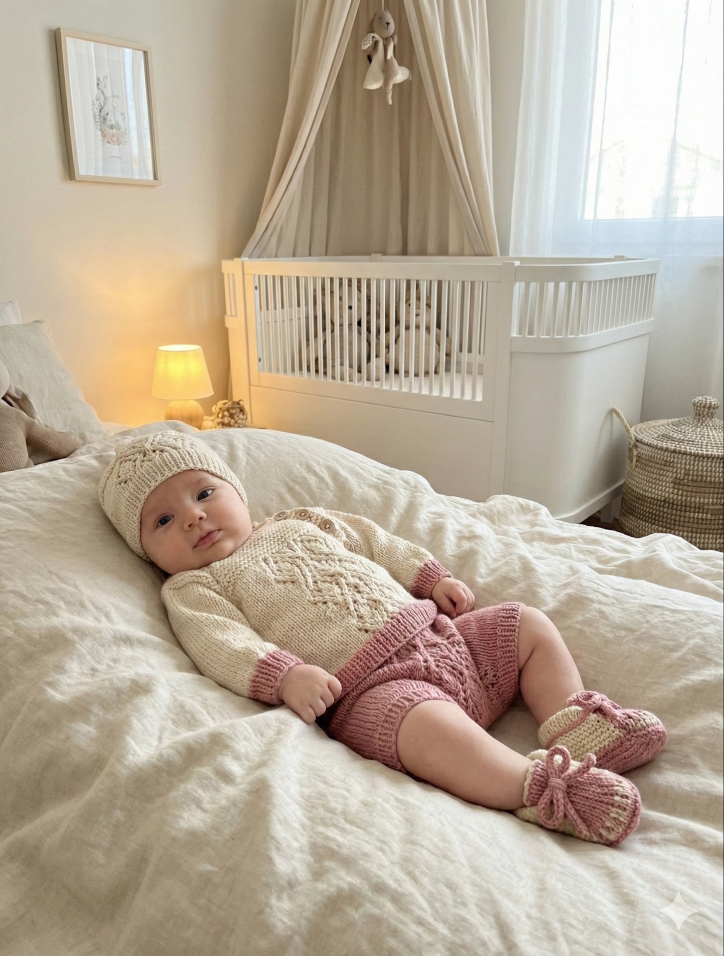 "Jordan” 4 Piece Knitting pattern set for Reborn doll 16 -22” or 0-3 Month Old Baby