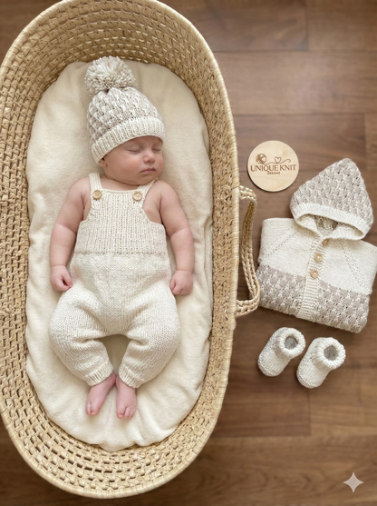 "Popcorn” 4 Piece set Knitting pattern for Reborn doll 16 -22” or 0-3 Month Old Baby