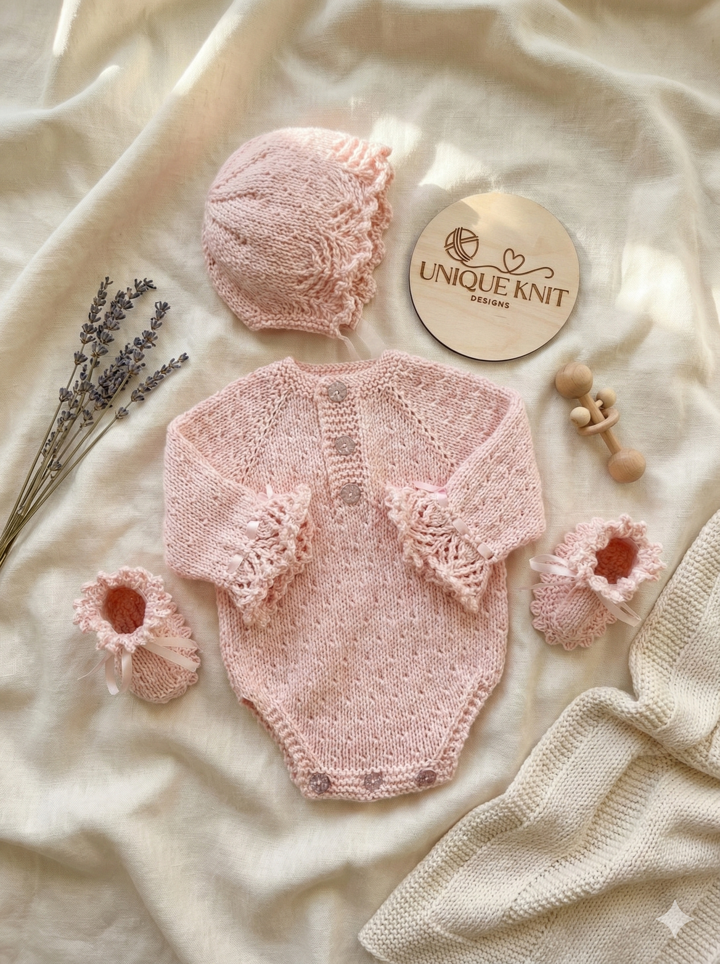 "Chelsea" Romper knitting pattern for reborn doll 16-22" or 0-3 Month old baby