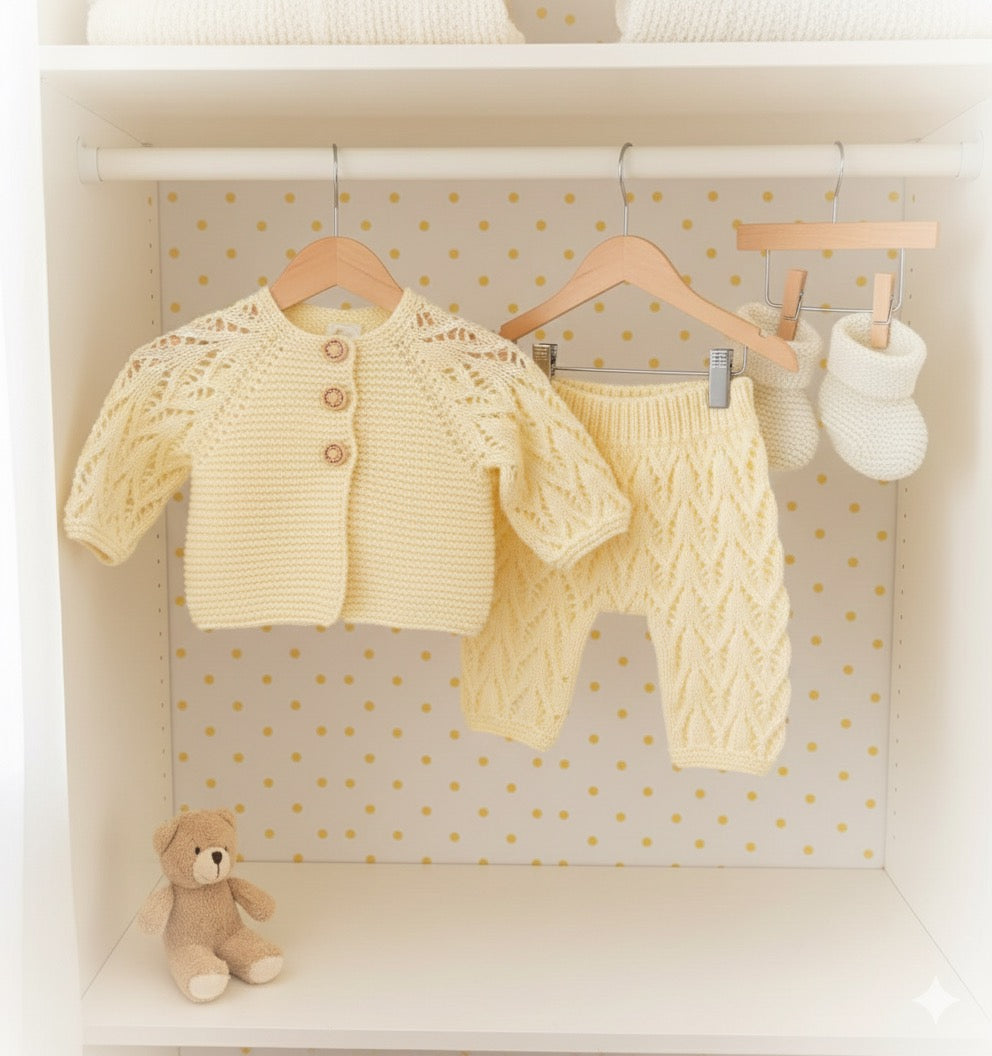 "Maple” 4 Piece Set Knitting pattern for Reborn doll 16-22” or 0-3 Mth Old Baby
