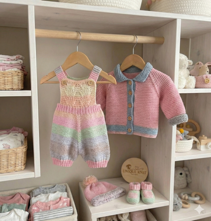 "Capri ” 4 Piece Set Knitting pattern for Reborn doll 16-22” or 0-3 Mth Old Baby