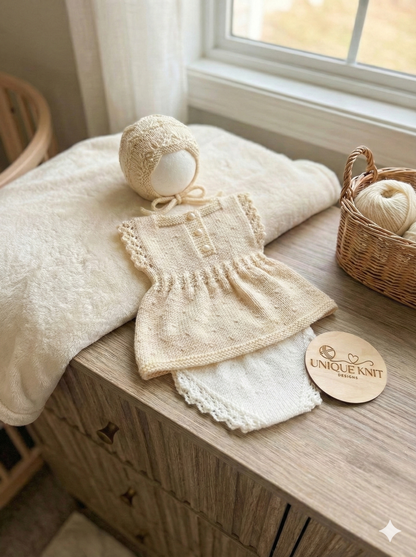 "Cinderella” 4 piece Knitting pattern for Reborn doll 16 -22” or 0-3 Month Old Baby