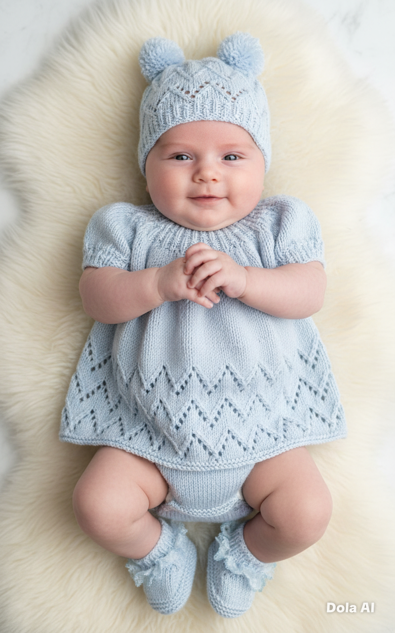 "Maggie” Multi-piece Knitting pattern for Reborn doll 16 -22” or 0-3 Month Old Baby