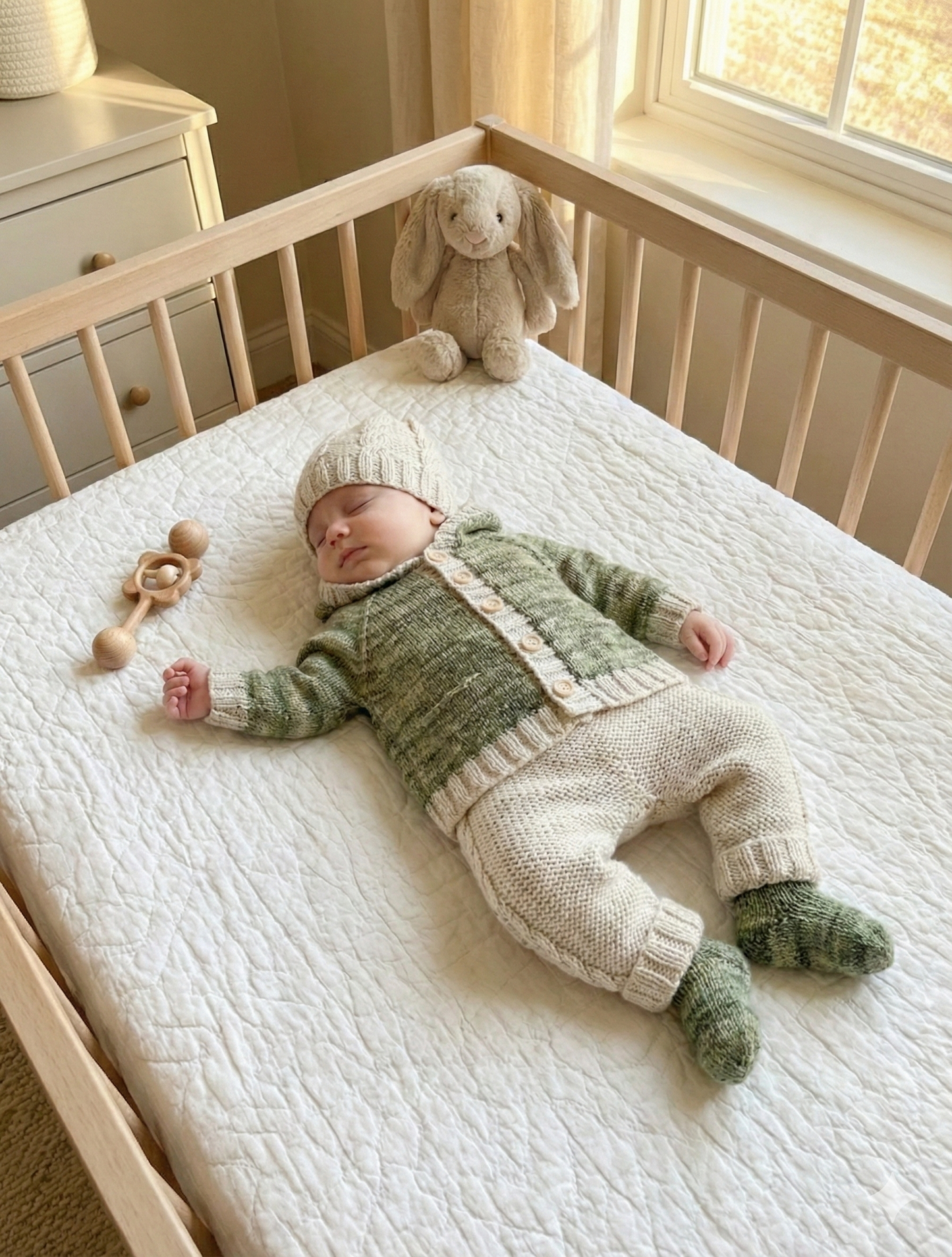"Clay” 4 Piece Set Knitting pattern for Reborn doll 16-22” or 0-3 Month Old Baby