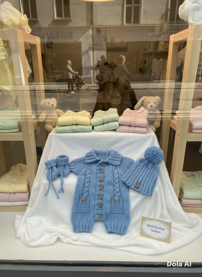 "Acorn" Romper Set Knitting pattern for Reborn doll 16 - 22” or 0-3 Mth Old Baby