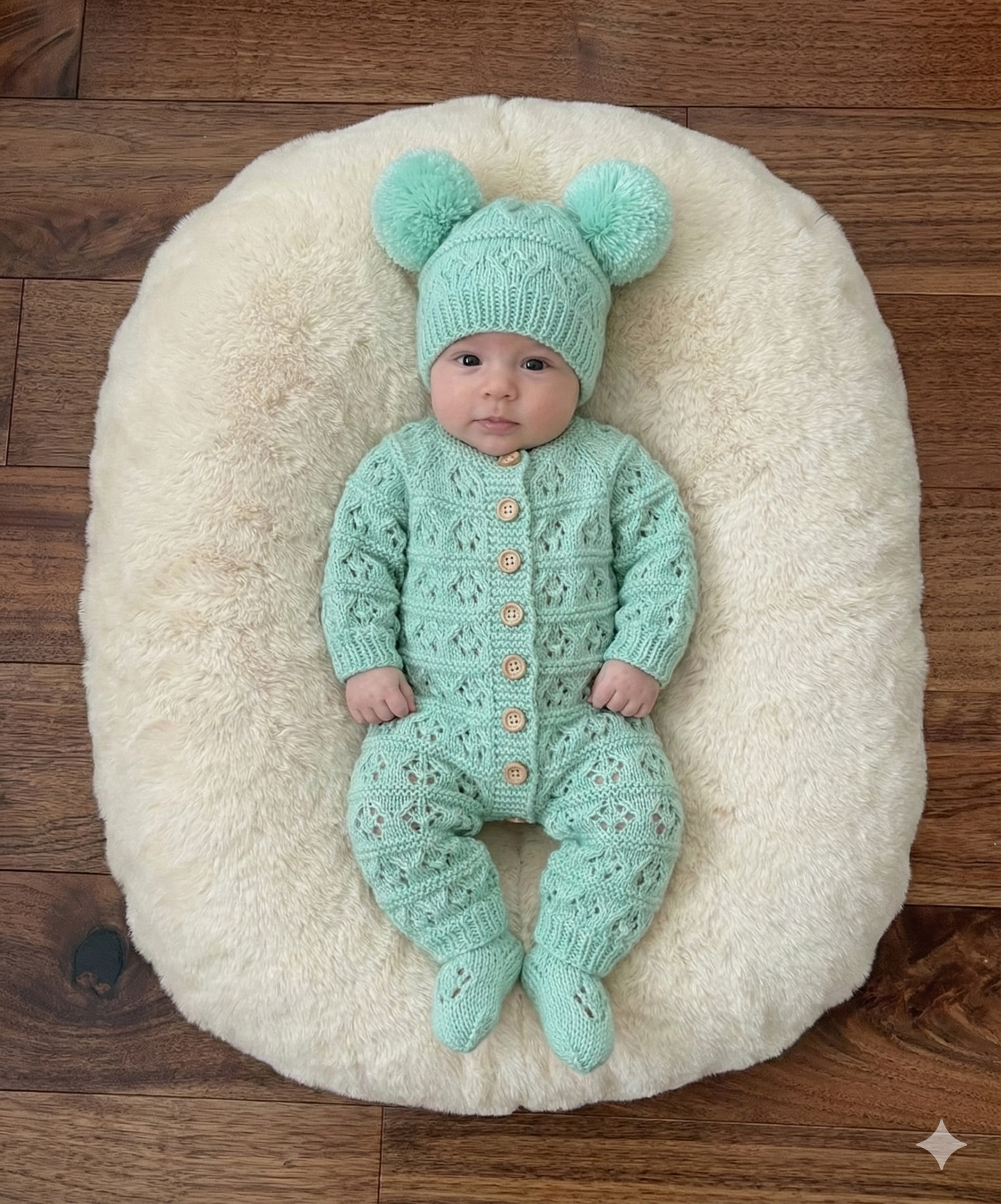 "Miami" Romper knitting pattern for reborn doll 16-22" or 0-3 Month old baby