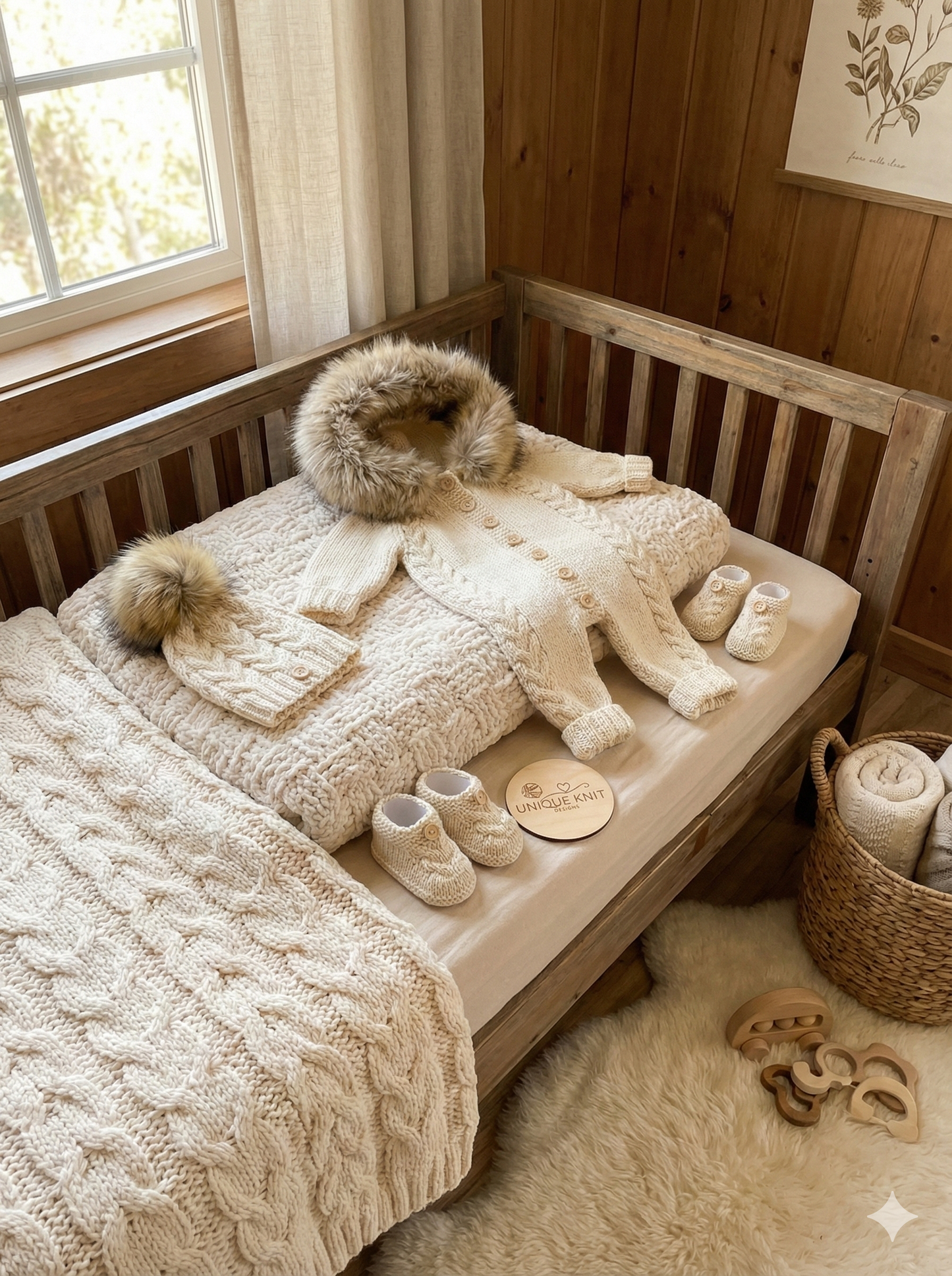 "Alaska” 3 piece Knitting pattern set for Reborn doll 16 -24” or 0-6 Month Old Baby