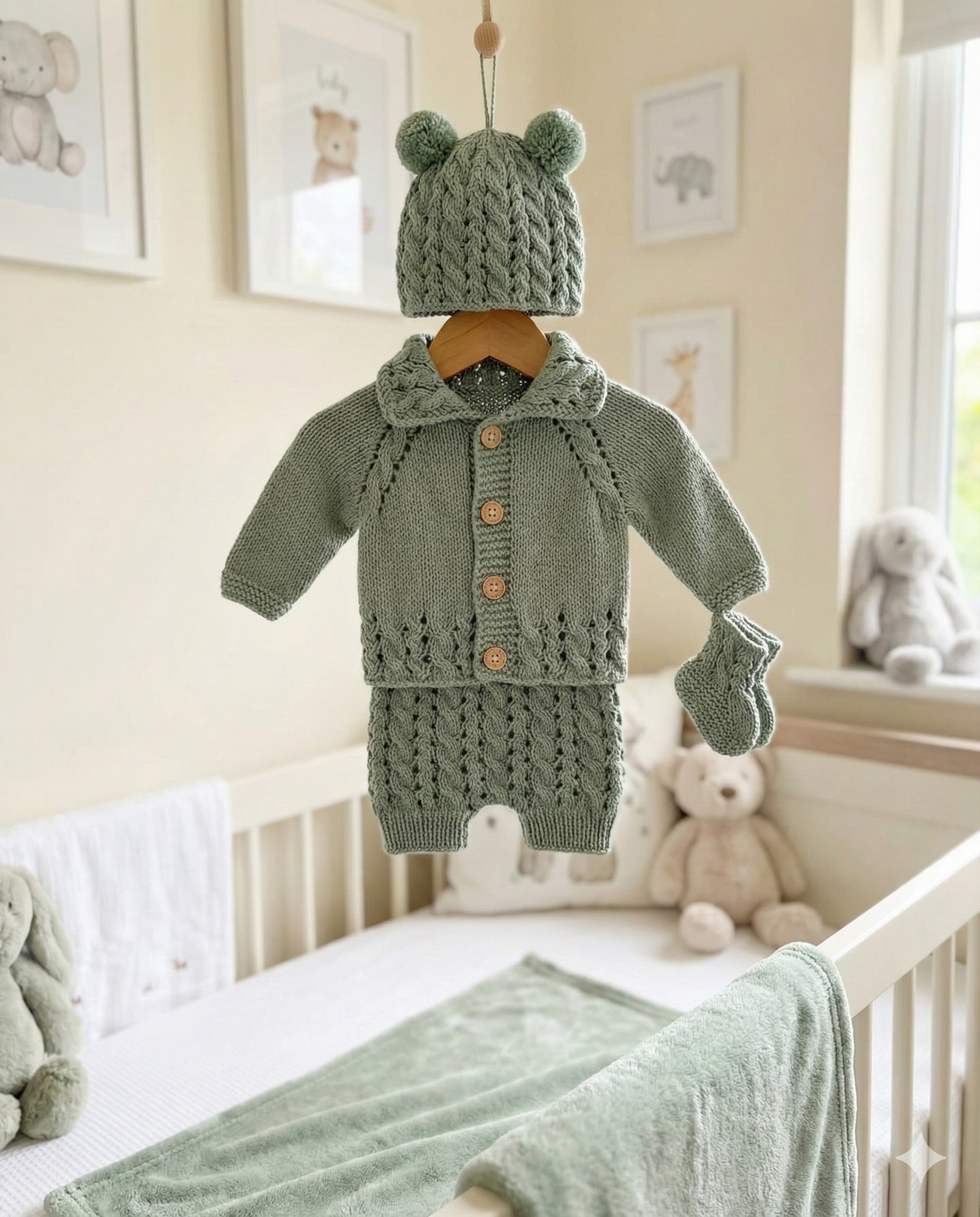 "Barley” 4 Piece Set Knitting pattern for Reborn doll 16-22” or 0-3 Month Old Baby