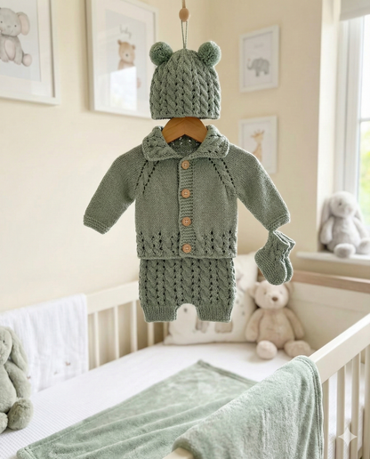 "Barley” 4 Piece Set Knitting pattern for Reborn doll 16-22” or 0-3 Month Old Baby