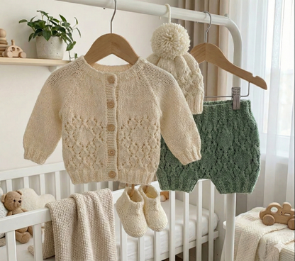 "Aster ” 4 Piece Set Knitting pattern for Reborn doll 16 -22” or 0-3 Mth Old Baby