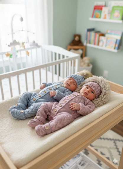 "Alaska” 3 piece Knitting pattern set for Reborn doll 16 -24” or 0-6 Month Old Baby