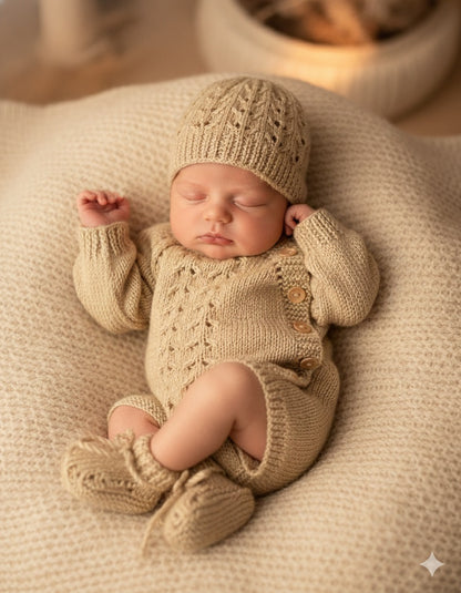 "Peanut" Romper knitting pattern for reborn doll 16-22" or 0-3 Month old baby