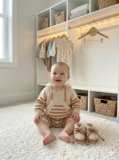 "Basil” Tracksuit & Trainer Knitting pattern set  for Reborn doll 16 -22” or 0-3 Mth Old Baby