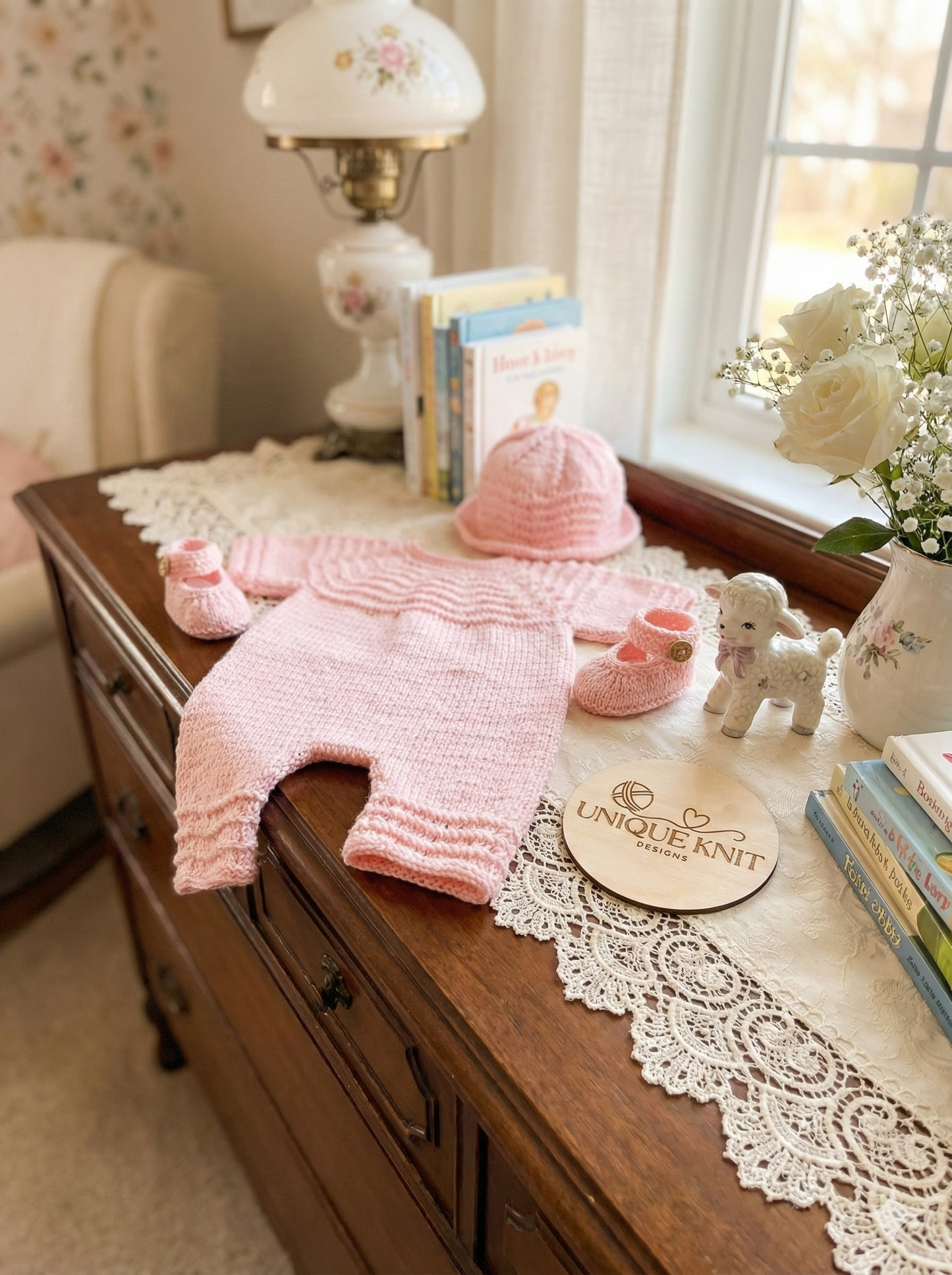 "Jasmine ” Romper Knitting pattern for Reborn doll 16 -22” or 0-3 Mth Old Baby
