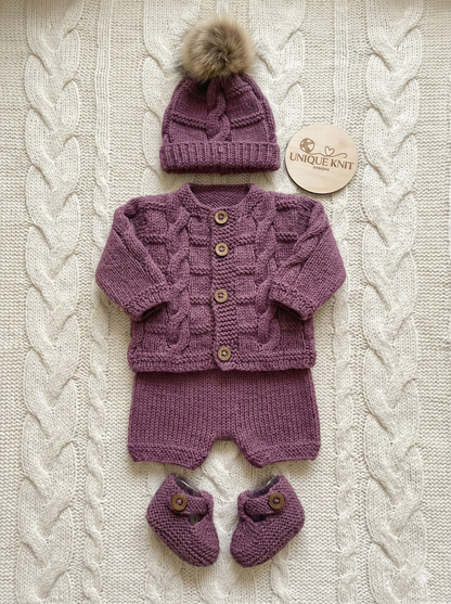 "Poppy ” 4 Piece Set Knitting pattern for Reborn doll 16 -22” or 0-3 Mth Old Baby