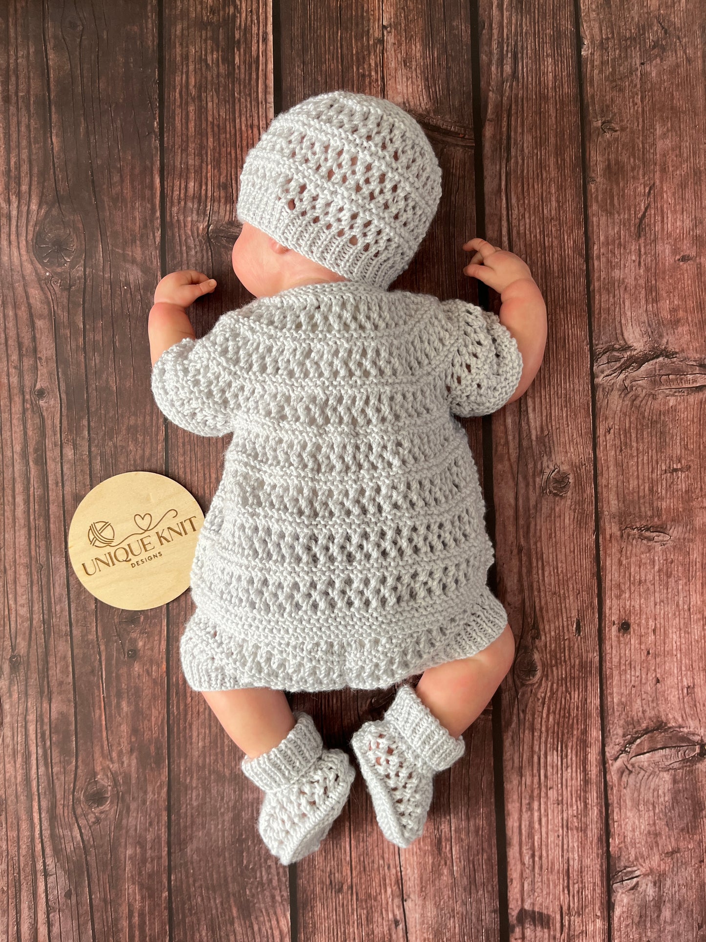 "Malibu” Multi Piece set knitting pattern for reborn doll 16-22" or 0-3 month old baby