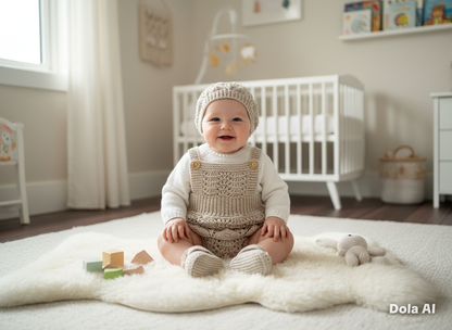 "Tim & Kim ” Multi Piece  twin set knitting pattern for reborn doll 16-22" or 0-3 month old baby