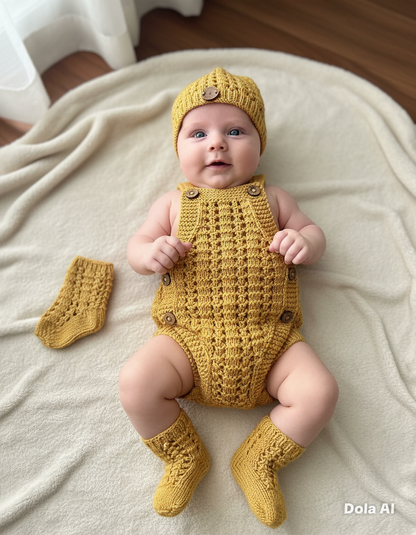 "Autumn” Romper Knitting pattern for Reborn doll 16 -22” or 0-3 Month Old Baby