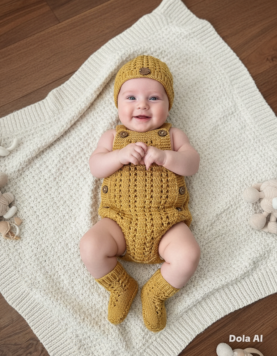 "Autumn” Romper Knitting pattern for Reborn doll 16 -22” or 0-3 Month Old Baby