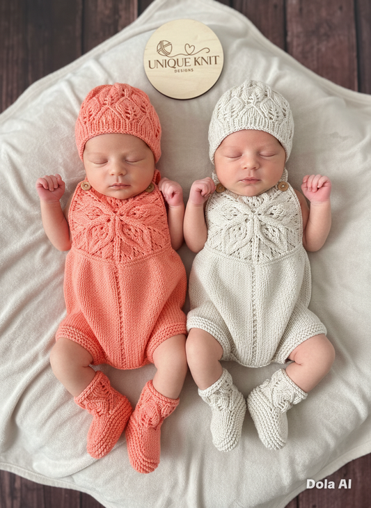 "Starlight” 3 Piece Knitting pattern set for Reborn doll 16 -22” or 0-3 Month Old Baby