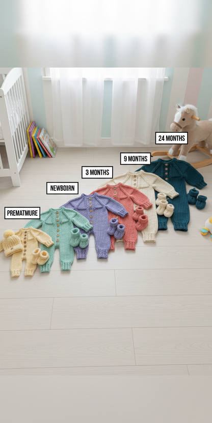 "Primrose” Romper - NEW with 8 size options from premature to 24 Months
