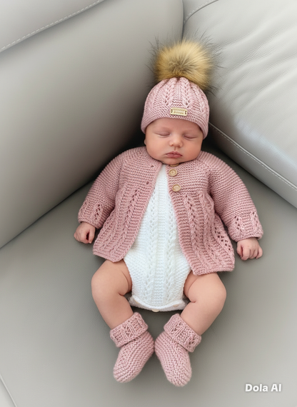 "Sugarplum” 4 piece set -NEW with 8 size options from premature to 24 Months