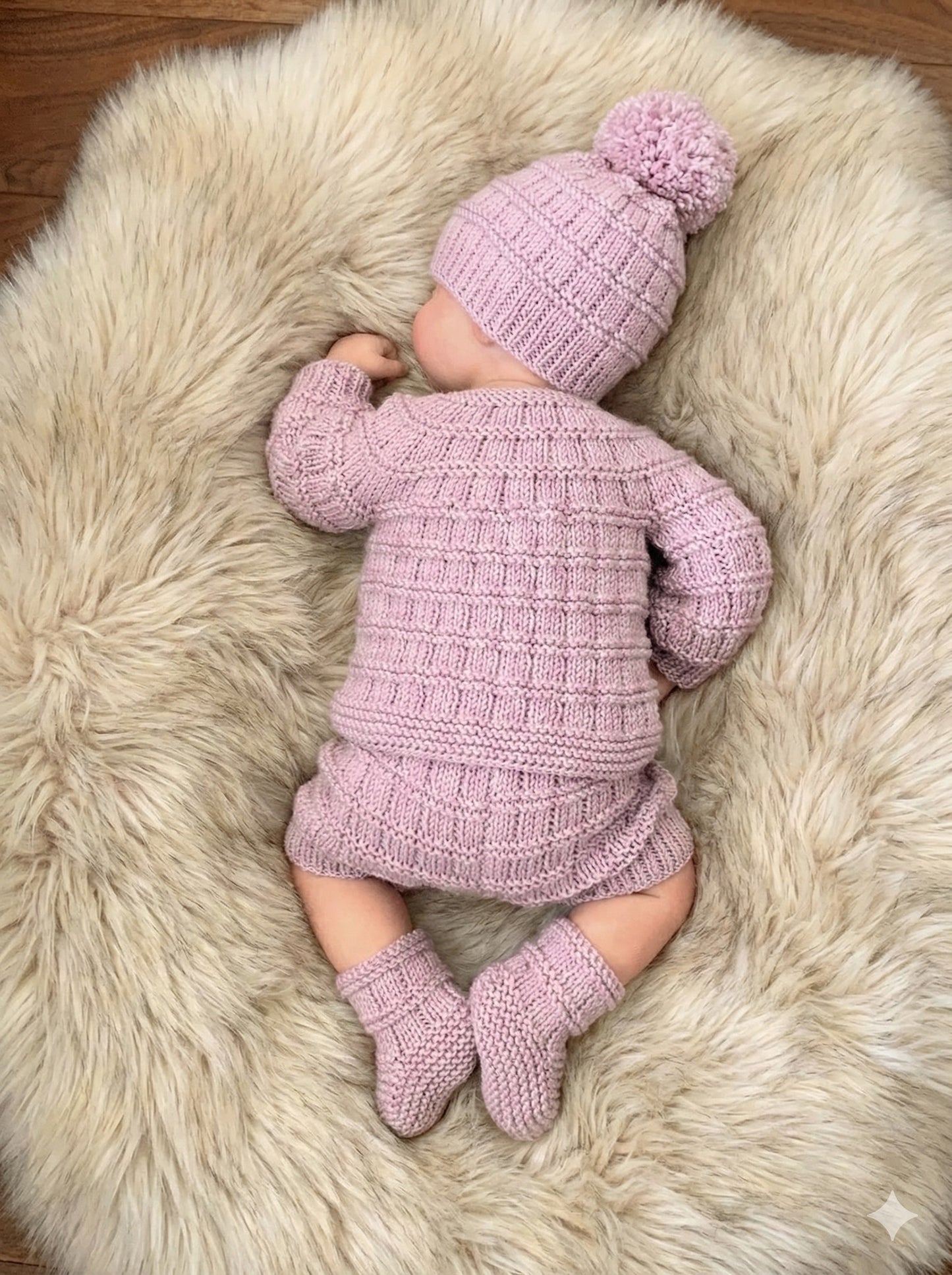 "Tate & Kate” 4 Piece Set Knitting pattern for Reborn doll 16-24” or 0-6 Mth Old Baby