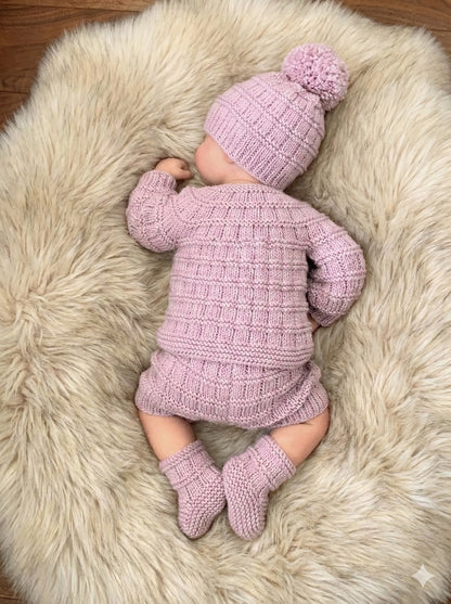 "Tate & Kate” 4 Piece Set Knitting pattern for Reborn doll 16-24” or 0-6 Mth Old Baby
