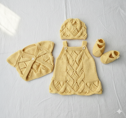 "Lou Lou” 4 Piece Set Knitting pattern for Reborn doll 16-22” or 0-3 Month Old Baby