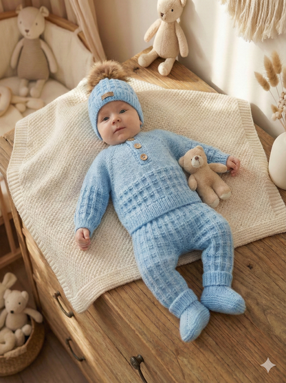 "Winter” 4 Piece Set Knitting pattern for Reborn doll 16-22” or 0-3 Month Old Baby