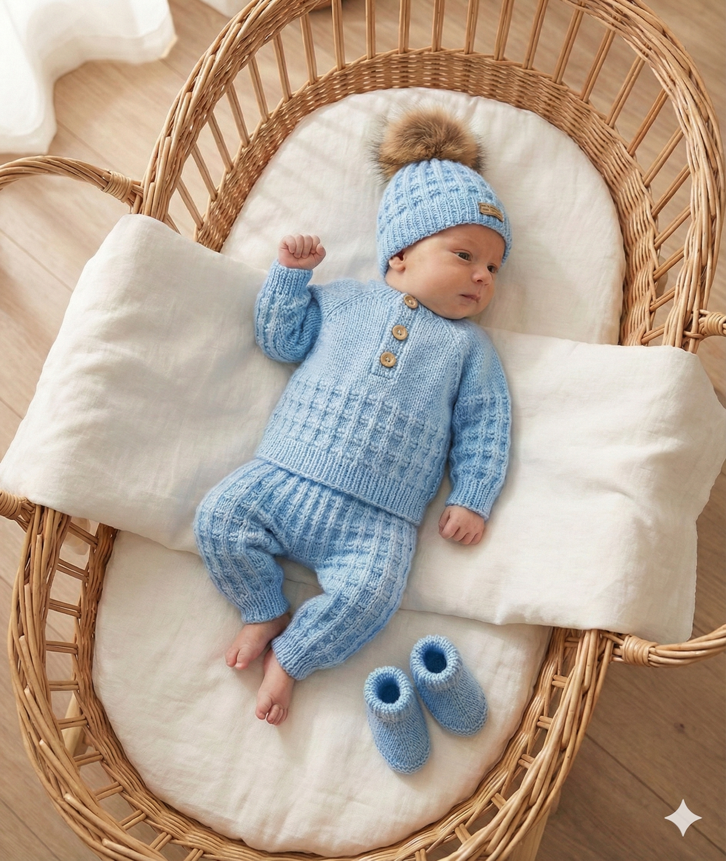 "Winter” 4 Piece Set Knitting pattern for Reborn doll 16-22” or 0-3 Month Old Baby