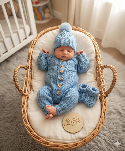 "Primrose” Romper Knitting pattern for Reborn doll 16 -22” or 0-3 Mth Old Baby