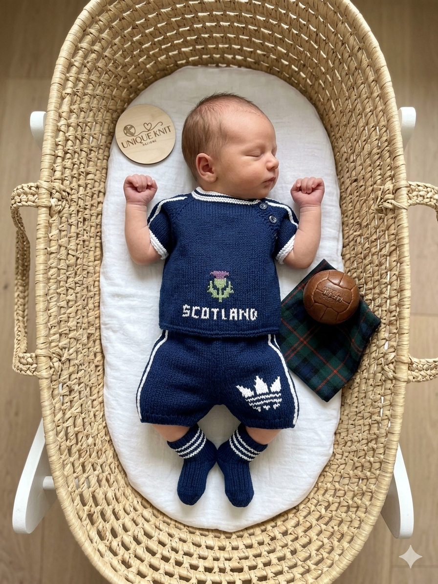 "Tiny Tartans” 3 piece Knitting pattern set for Reborn doll 16 -22” or 0-3 Month Old Baby