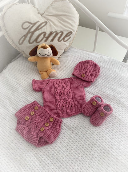 "Orchid ” Set Knitting pattern for Reborn doll 16 -22” or 0-3 Mth Old Baby