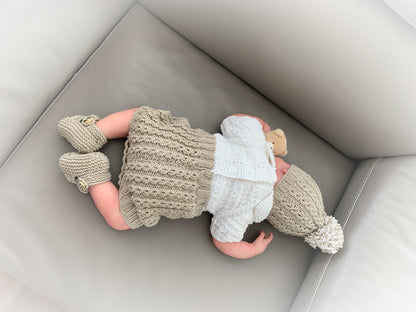 "Nutmeg” Romper Knitting pattern for Reborn doll 16 -22” or 0-3 Month Old Baby