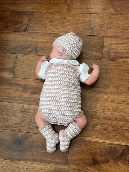 "Kiwi” Romper Knitting pattern set for Reborn doll 16 -22” or 0-3 Month Old Baby