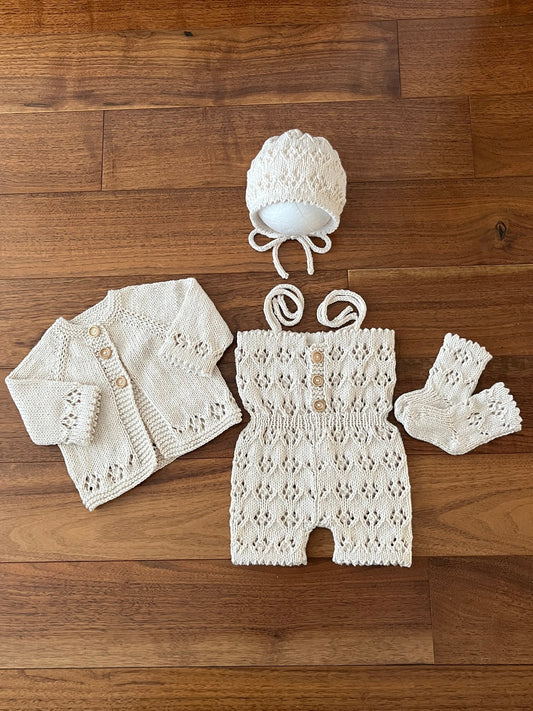 "Davina” 4 piece Set Knitting pattern for Reborn doll 16-22” or 0-3 Month Old Baby