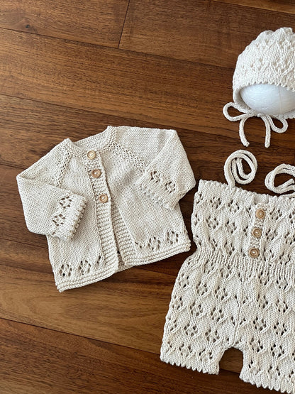"Davina” 4 piece Set Knitting pattern for Reborn doll 16-22” or 0-3 Month Old Baby