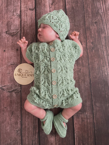 "Zara ” Multi Piece set knitting pattern for reborn doll 16-22" or 0-3 month old baby